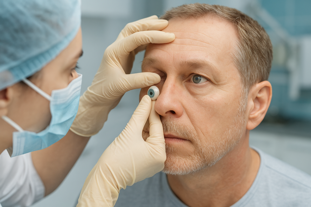 Prosthetic eye implant surgery in Vietnam