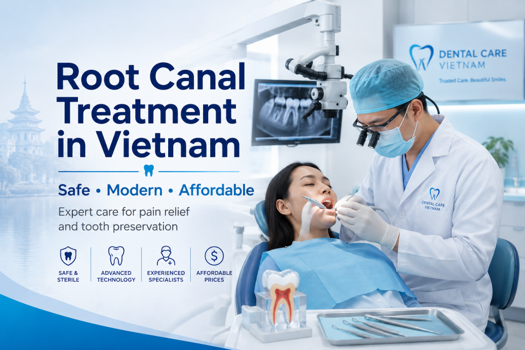 Root canal treatment in Vietnam performed by an experienced dentist in a modern dental clinic