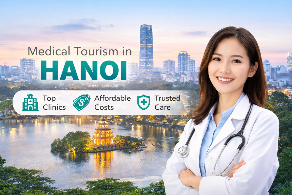 Medical tourism in Hanoi with modern clinics and international healthcare services for foreign patients
