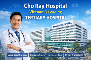 Cho Ray Hospital in Ho Chi Minh City, Vietnam’s leading tertiary hospital for advanced treatment, complex surgery, and emergency care
