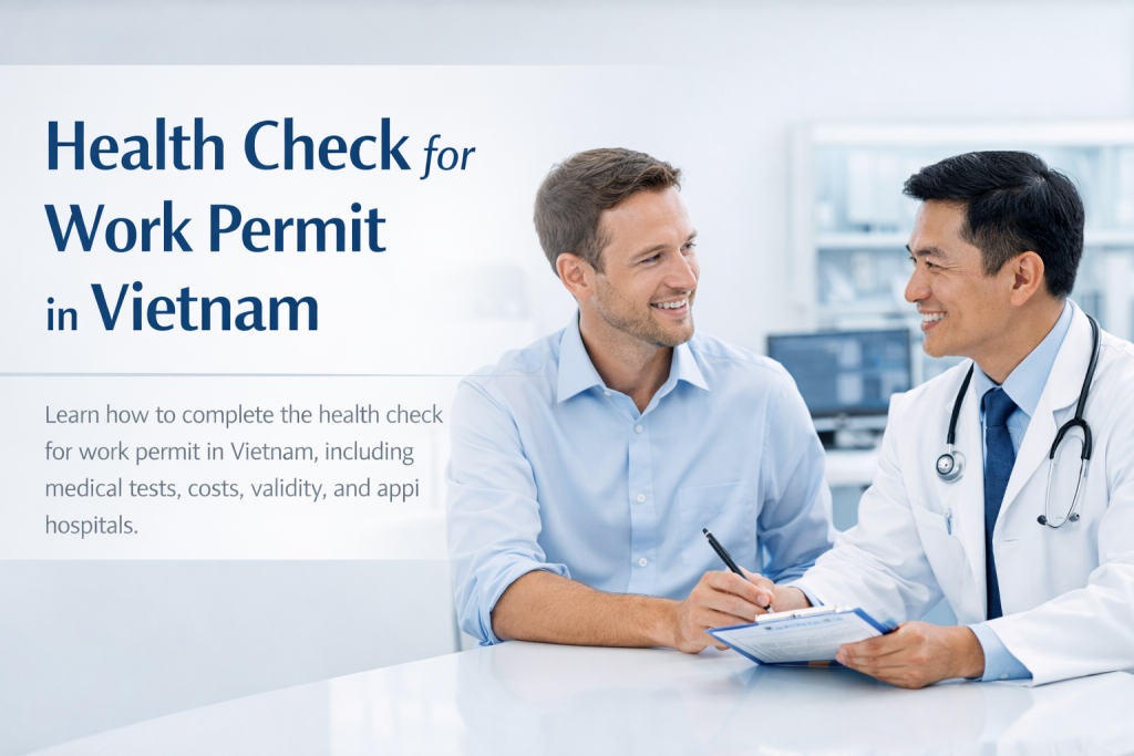 Health check for work permit in Vietnam at international hospital