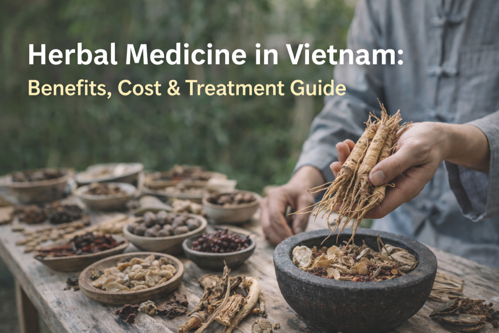 Traditional herbal medicine in Vietnam using natural medicinal plants and roots