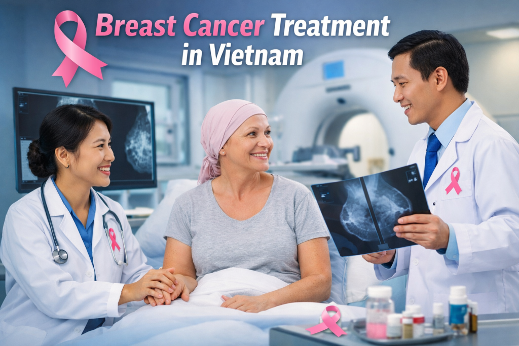 Breast cancer treatment in Vietnam for international patients from Australia, USA, Singapore, and Europe with modern hospitals and professional Vietnamese doctors