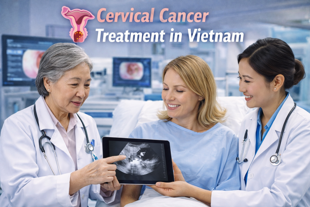 Cervical cancer treatment in Vietnam for international patients from Australia, USA, Singapore, and Europe with modern hospitals and expert Vietnamese gynecologic oncologists