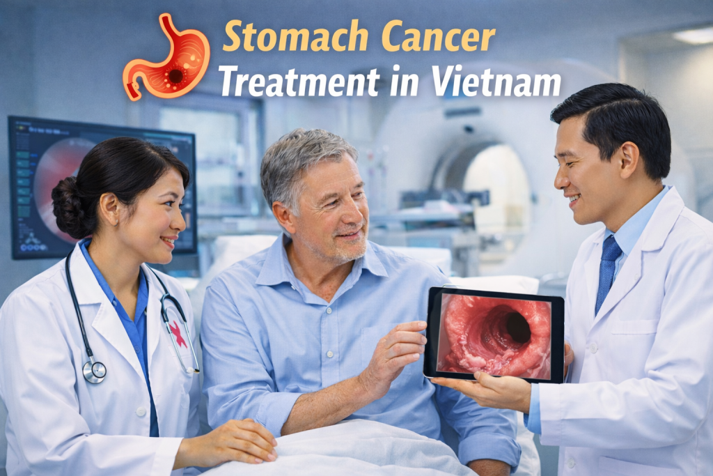 Stomach cancer treatment in Vietnam for international patients from Australia, USA, Singapore, and Europe with modern hospitals and expert Vietnamese oncology doctors