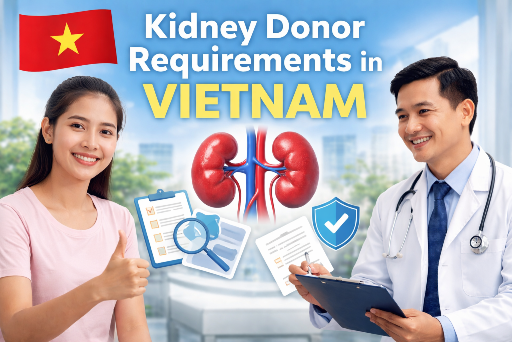 Kidney donor requirements in Vietnam consultation between a Vietnamese doctor and a potential living kidney donor.