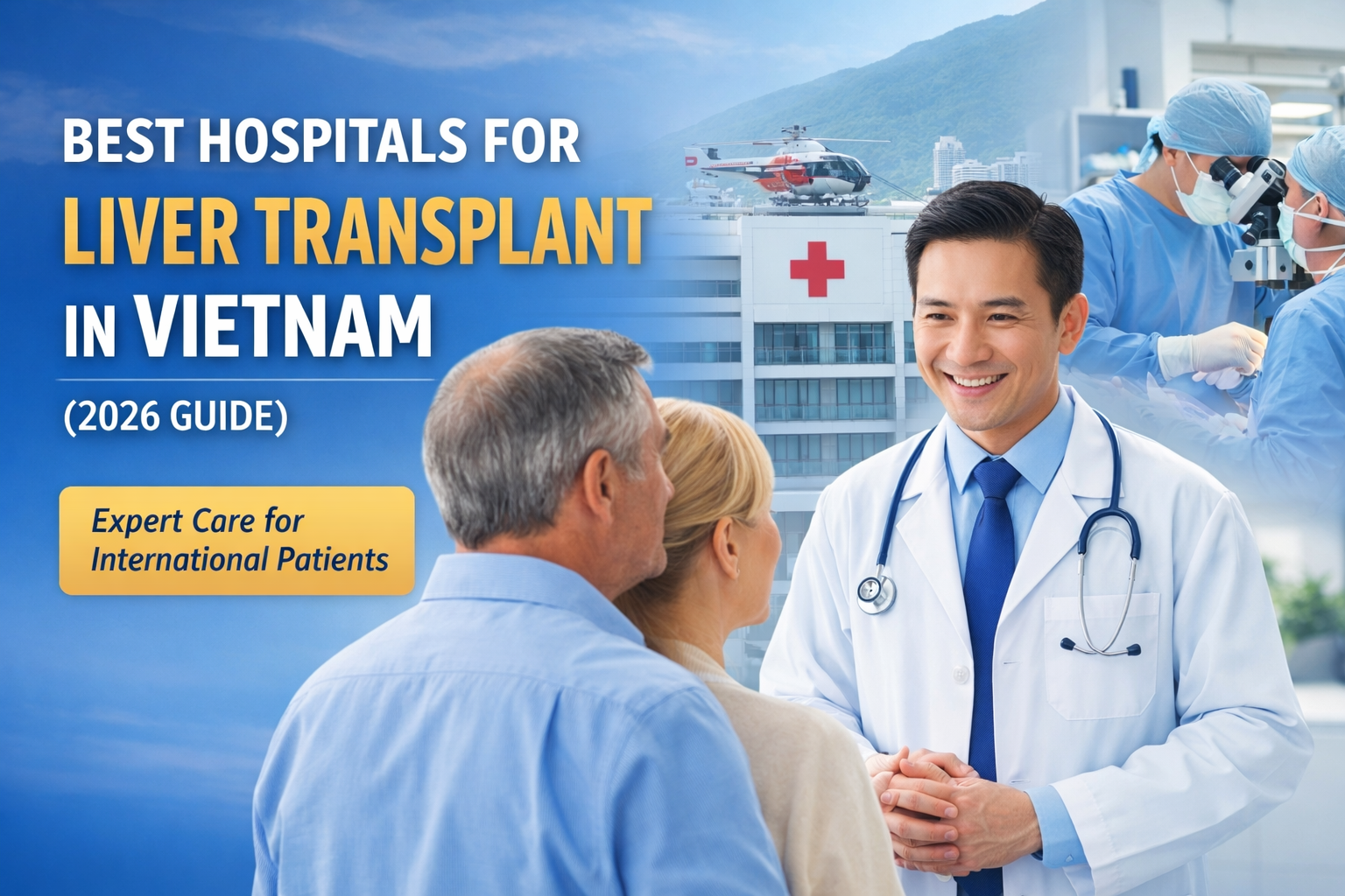Doctor consulting international patients at a leading liver transplant hospital in Vietnam