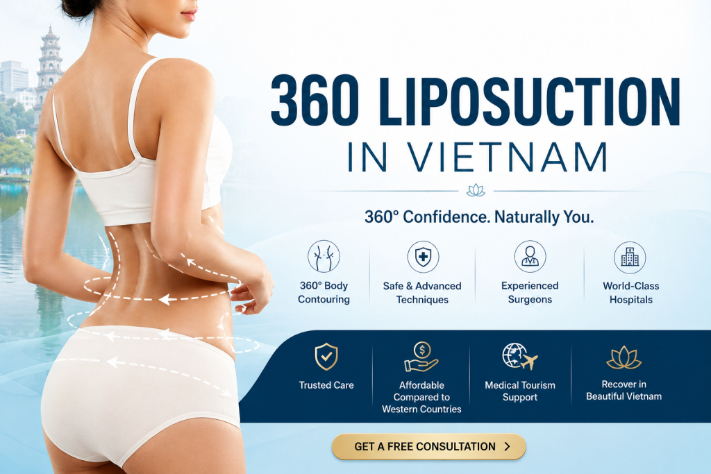 360 liposuction in Vietnam with full body contouring and waist sculpting performed by experienced cosmetic surgeons