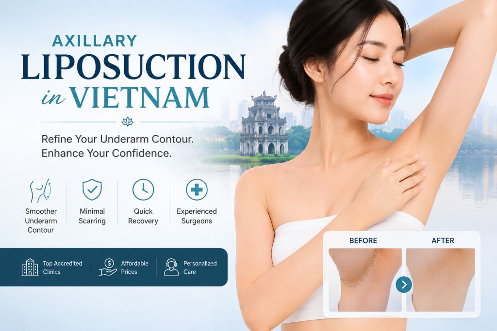 Axillary liposuction in Vietnam for underarm fat removal and smoother body contour with advanced cosmetic surgery