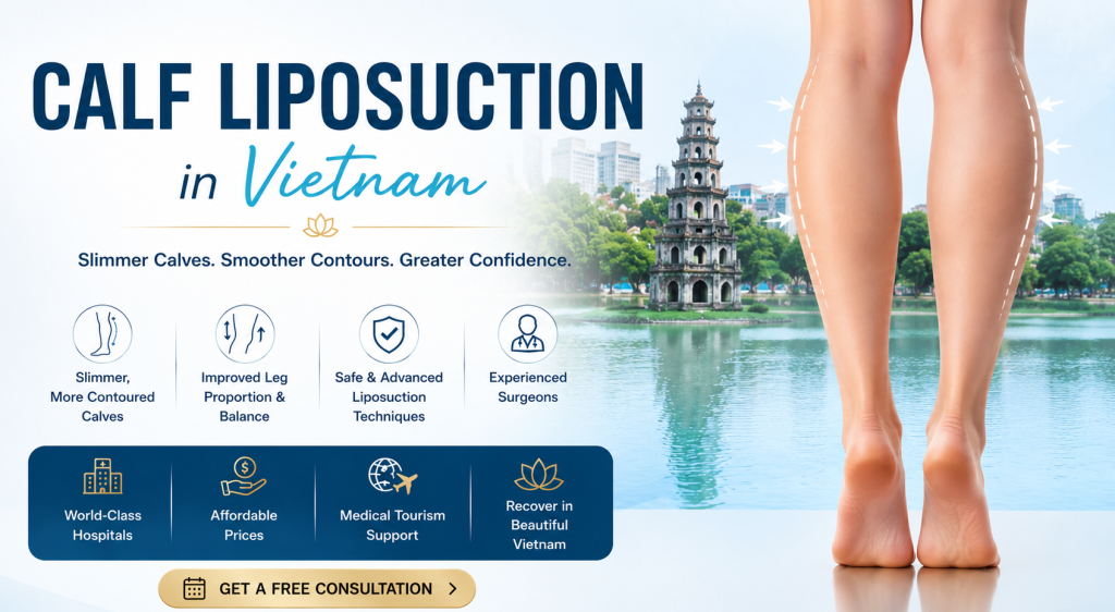Calf liposuction in Vietnam for slimmer lower legs and improved leg contour using advanced cosmetic surgery techniques