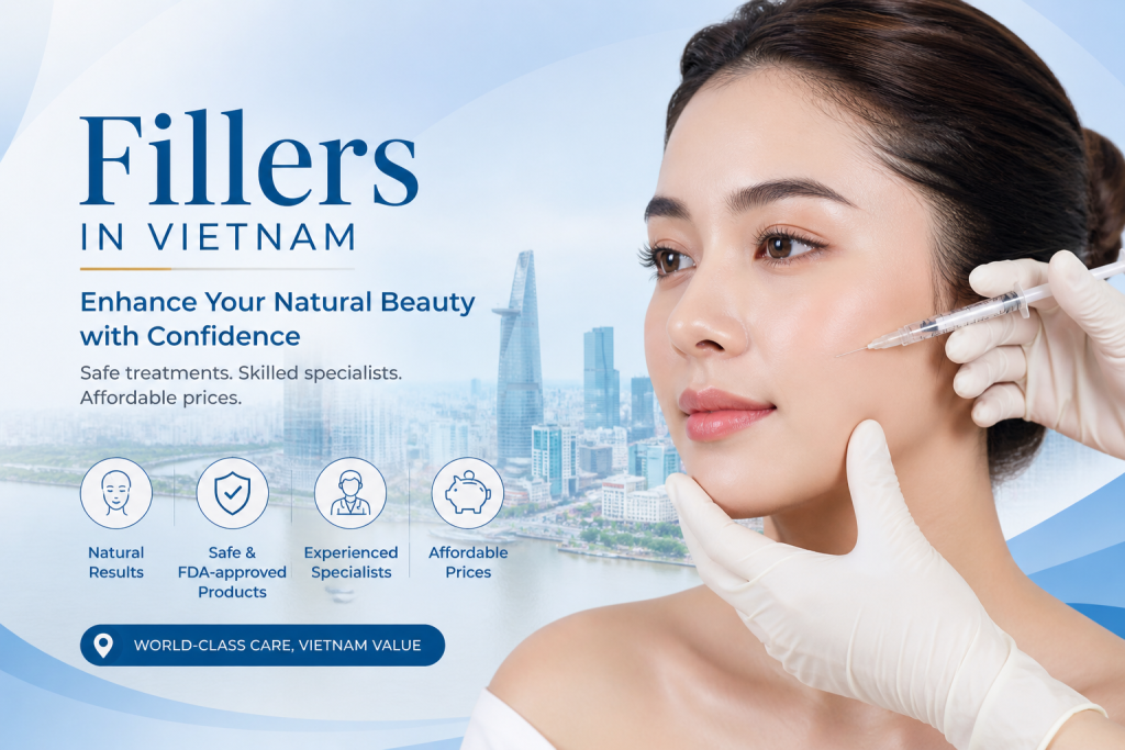 Fillers in Vietnam cosmetic treatment with hyaluronic acid injection by certified doctor for natural facial enhancement