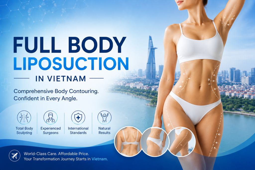 Full body liposuction in Vietnam for advanced body contouring and fat removal at a cosmetic surgery clinic