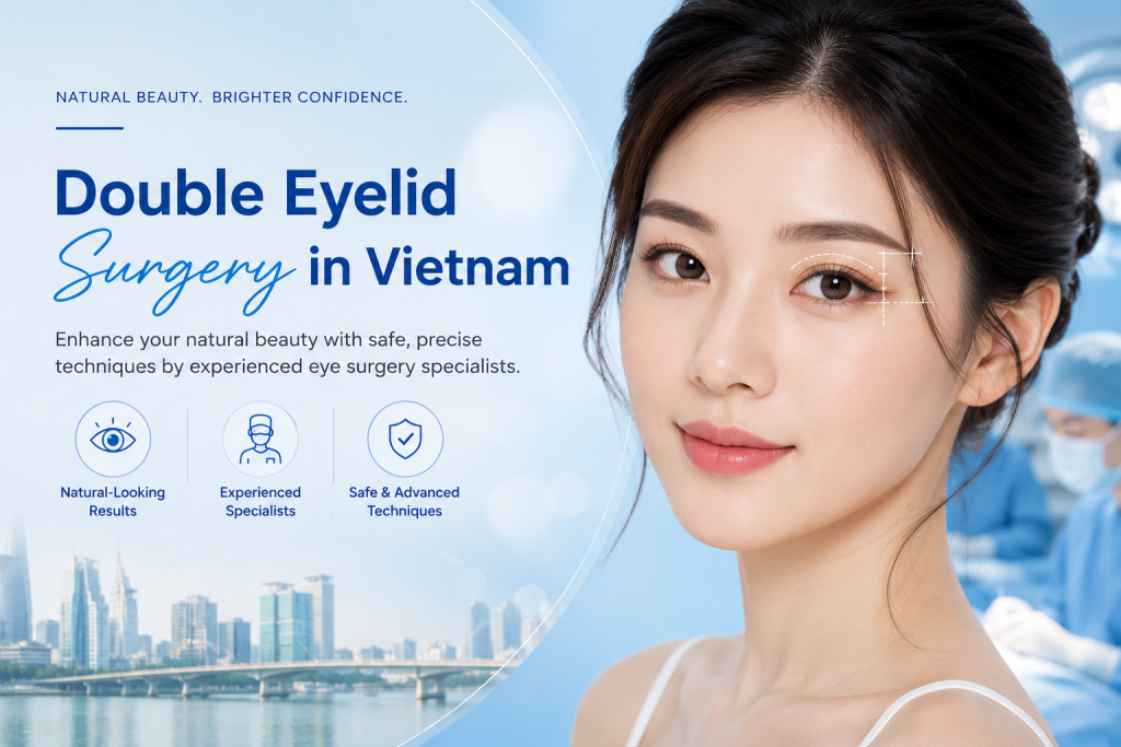 Double eyelid surgery in Vietnam for natural-looking eyelid crease enhancement by experienced specialists