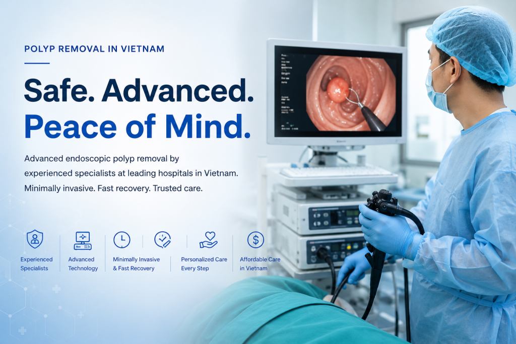 Polyp removal in Vietnam using advanced endoscopic techniques at modern hospitals