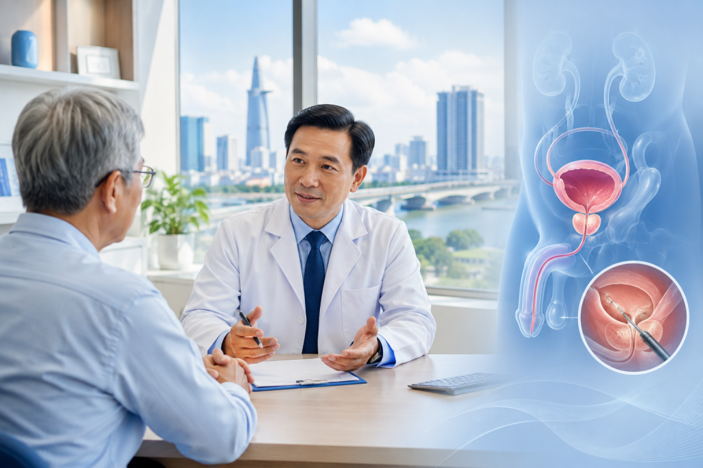 TURP surgery in Vietnam for BPH treatment at a modern urology hospital